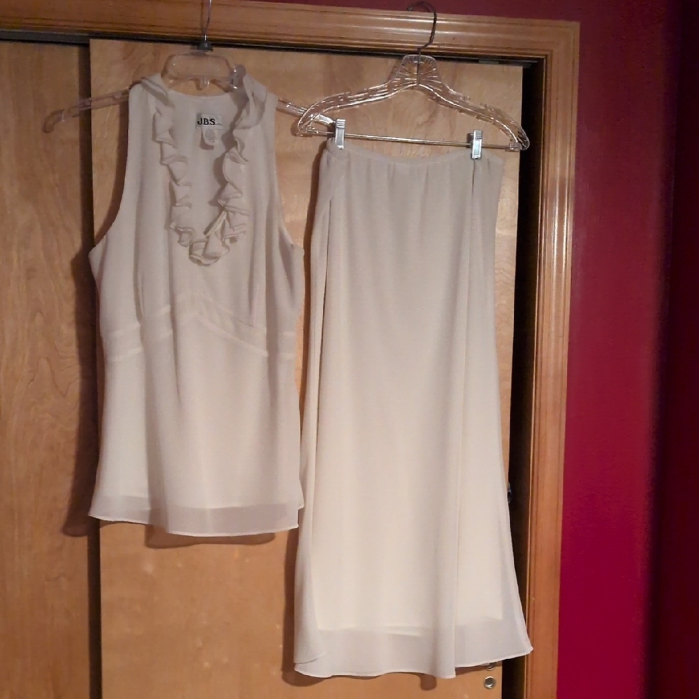 J.B.S. Cream Skirt Set